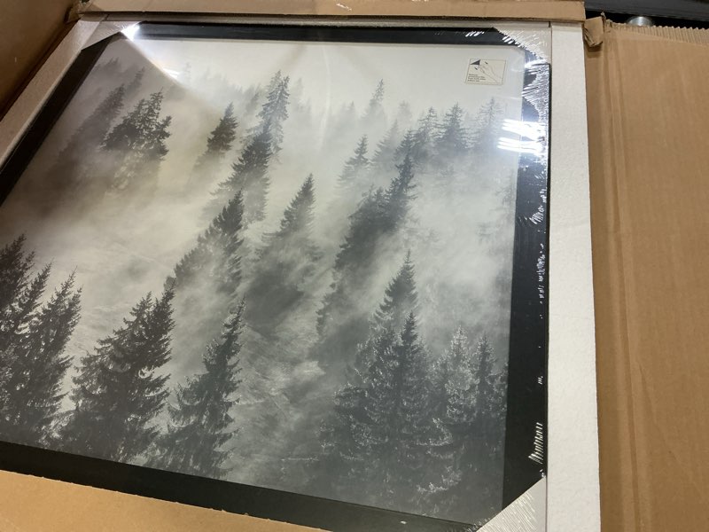 Condition photo showing New/Like New for americanflat 24x24 picture frame with polished plexiglass - epic collection - square picture frame with engineered wood - wide photo frames for wall display - black black 24x24