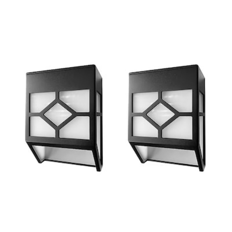 harbor breeze solar black led outdoor deck light 2 -pack