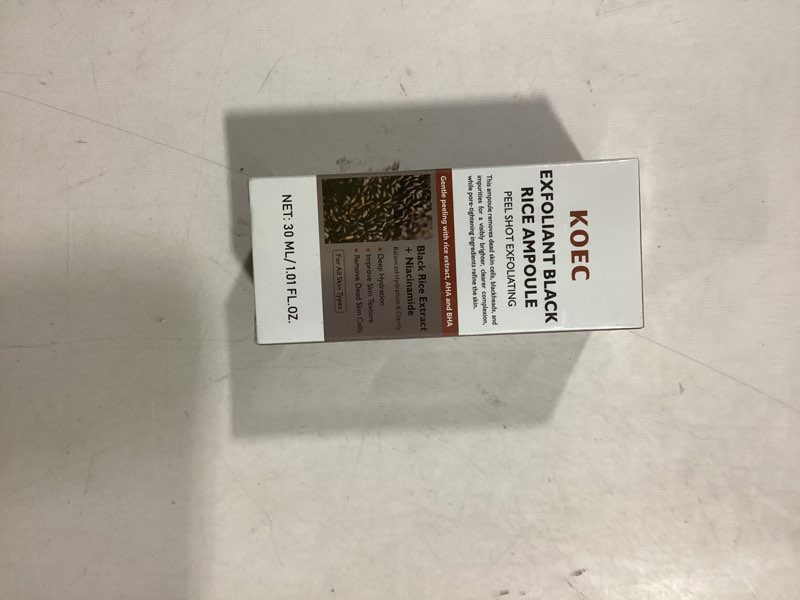 Condition photo showing New/Like New for Peel Shot Glow Rice Ampoule Duo | Black Rice Exfoliator for Face & Body | Gentle Peel, Pore Minimizing & Deep Hydration with Rice Extract & Hyaluronic Acid | Black Rice Peel Shot for All Skin Types