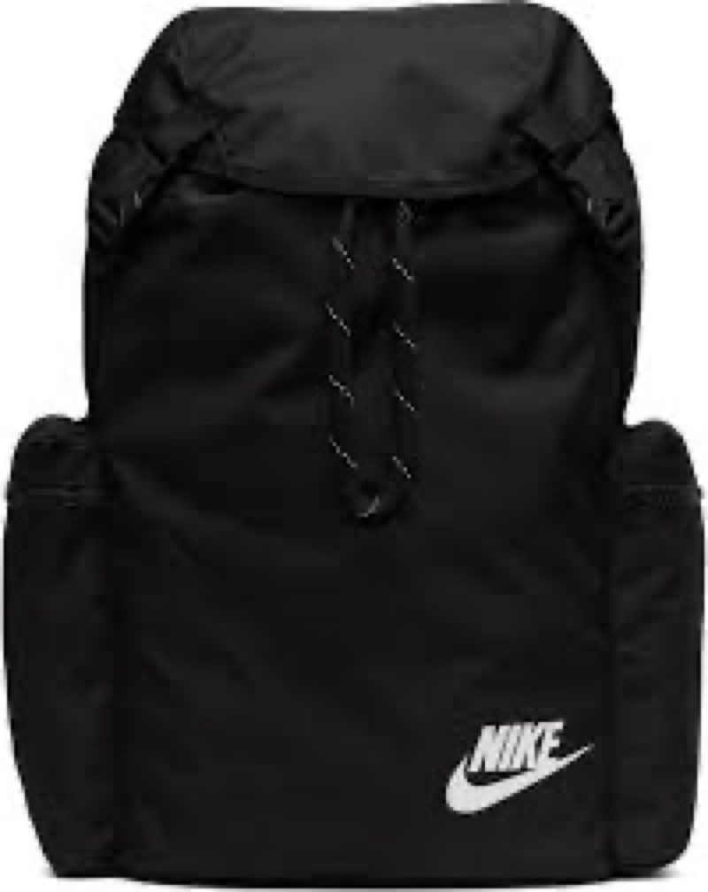 Nike Heritage Backpack Unisex Backpack - Black/Black/White, 1Size