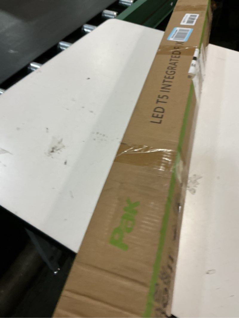Condition photo showing New/Like New for pak 4ft led shop lights, 2300lm 6500k cool white, 20w energy efficient linkable ceiling and under cabinet lighting, t5 integrated utility fixture for garage, workshop, basement, fcc certified, 4 pack white 4ft 6500k-4 pack