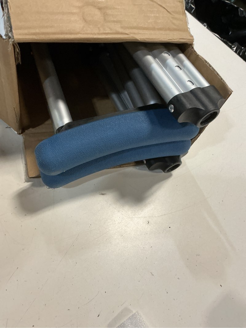 Condition photo showing Good Condition for carex folding aluminum under arm crutches for adults 4'11" to 6'1", 2 lightweight crutches included, universal for walking, walking aid for kids, adults & seniors, includes padded underarm cushions