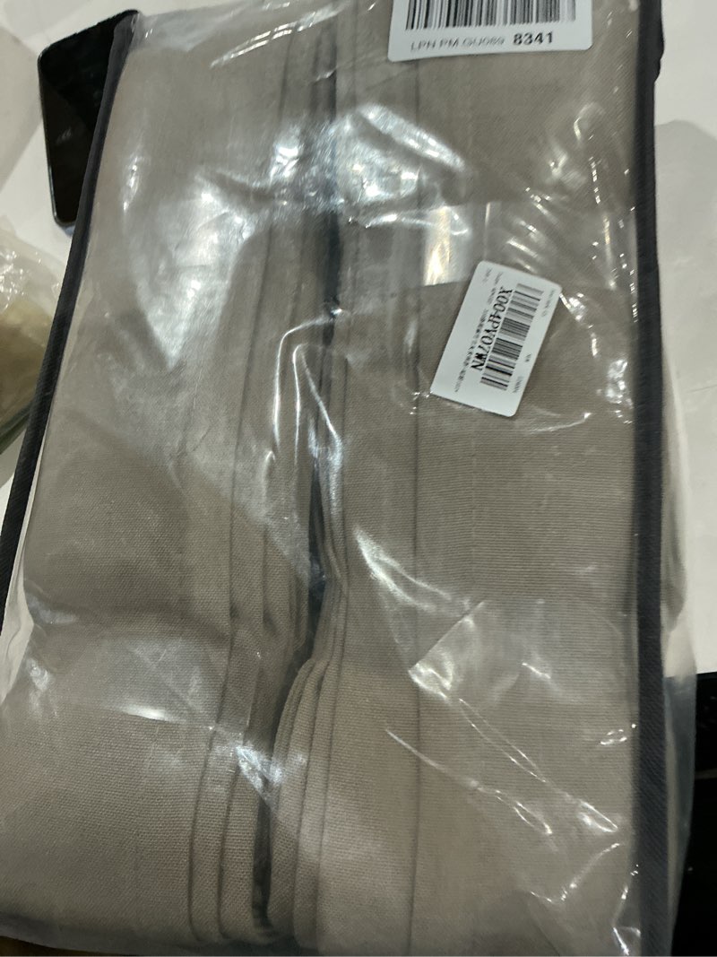 Condition photo showing Good Condition for dark flax curtains 102 inches long pinch pleated for living room 2 panels set greyish beige pinch pleat drapes back tab farmhouse ceiling floor 102 inch window curtains bedroom burlywood birch taupe taupe 40"w x 102"l (pack of 2)