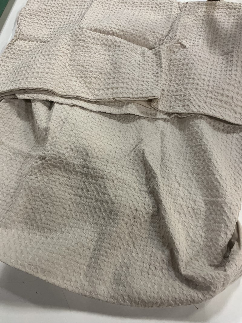 Condition photo showing Good Condition for quince, organic luxe honeycomb sham set of 2/standard/sand