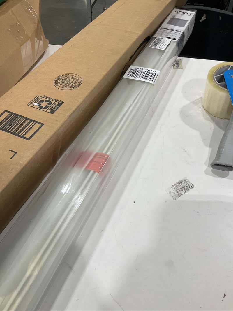 Condition photo showing Good Condition for aosky blackout roller shades cordless blinds for windows, free-stop shades with valance, thermal insulated fabric, uv protection, natural woven blinds for home and office (47" w x 72" h, ivory) ivory 47"w x 72"h