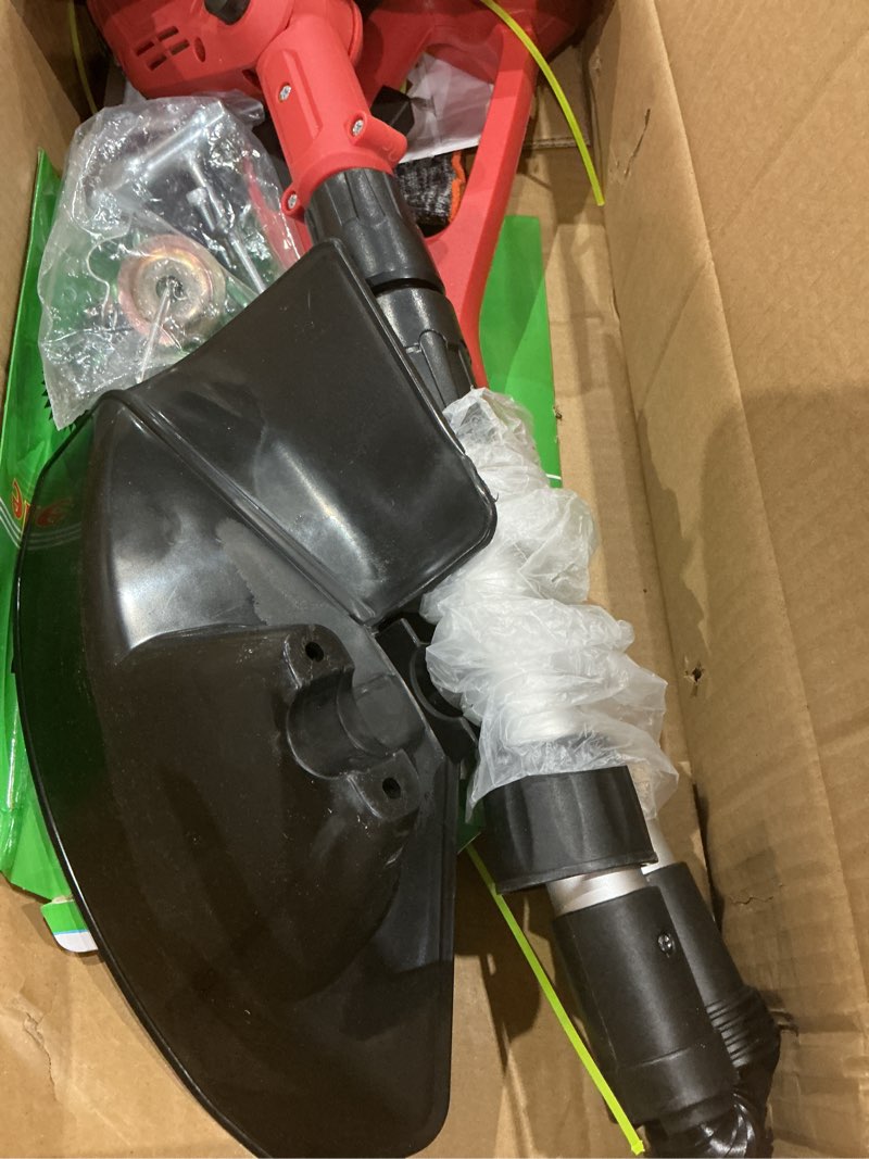 Condition photo showing As Is for cordless string trimmer compatible with milwaukee 18v batteries,folding 3 in 1 electric weed wacker with brushless motor,8 inch electric weed wacker/edger trimmer for lawn,garden,yard(tool only) for milwaukee