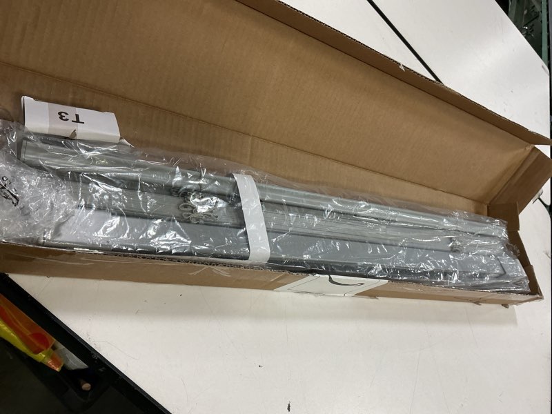 Nn cordless l shaped 1” vinyl mini blinds grey