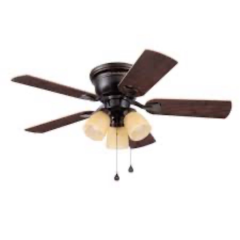 harbor breeze centreville 42-in oil-rubbed bronze indoor flush mount ceiling fan