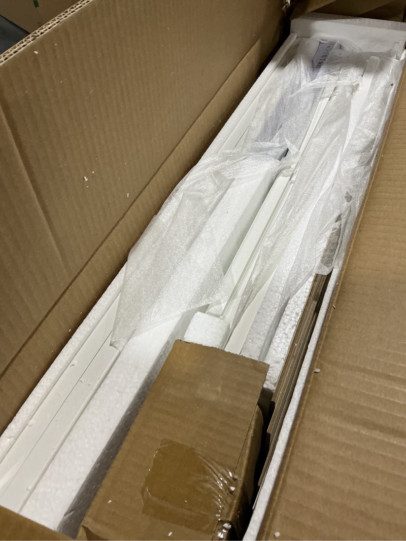 Condition photo showing As Is for HAIOOU Bathroom Wall Cabinet with Motion Sensor LED Light, Wooden Medicine Cabinet Wall Mounted Cupboard, Over Toilet Storage Cabinet with Buffering Hinges and Adjustable Shelf - Modern White White 23.6" W x 8.2" D x 29.5" H