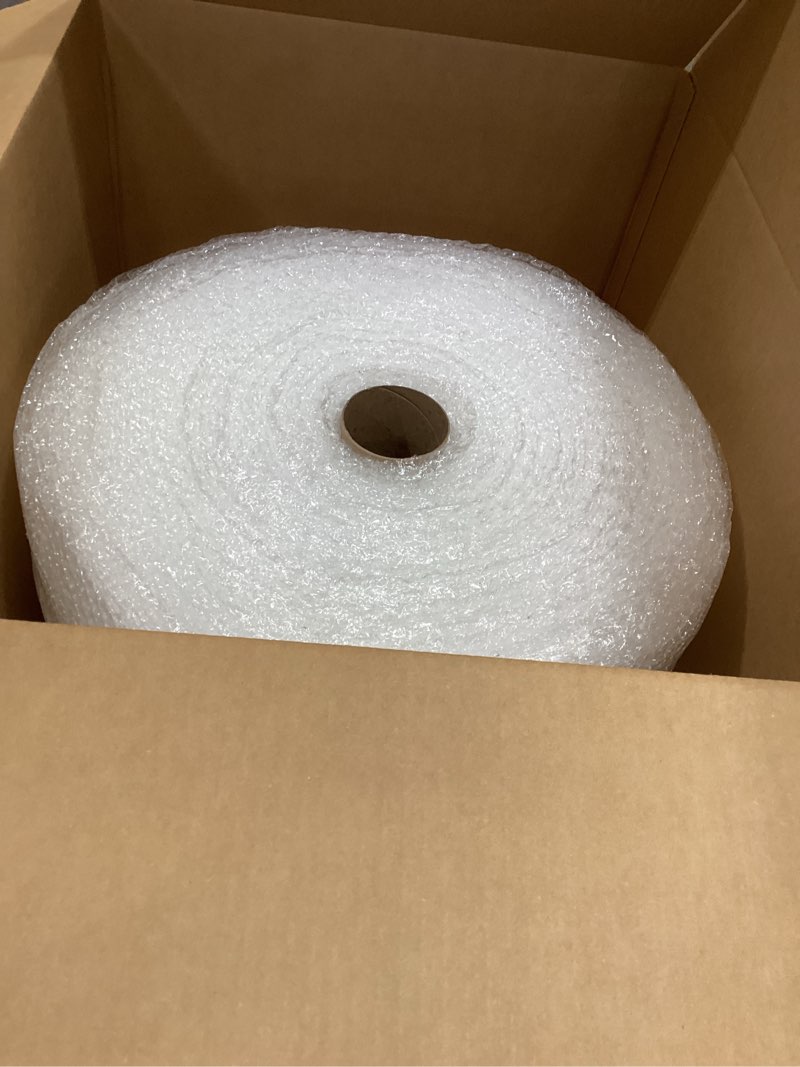 Condition photo showing Good Condition for amazon basics bubble wrap for moving, packing, shipping and storage, perforated protective cushioning for fragile items, 12-inch x 175-ft long roll, small 3/16", clear