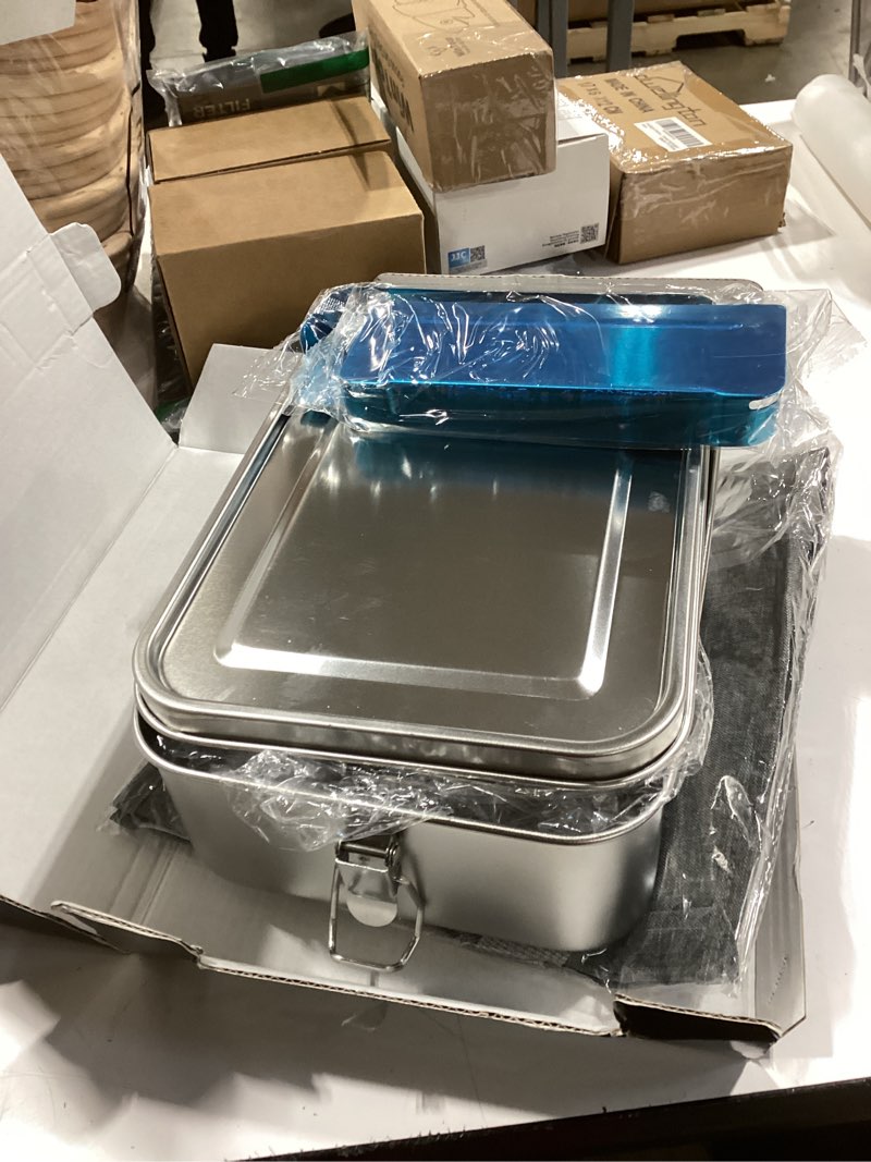 Condition photo showing Good Condition for 304 stainless steel bento box 3 pack stainless steel containers with lids 81oz/47oz/29oz,leak-proof & stackable storage stainless steel food storage containers for soup salad leftover