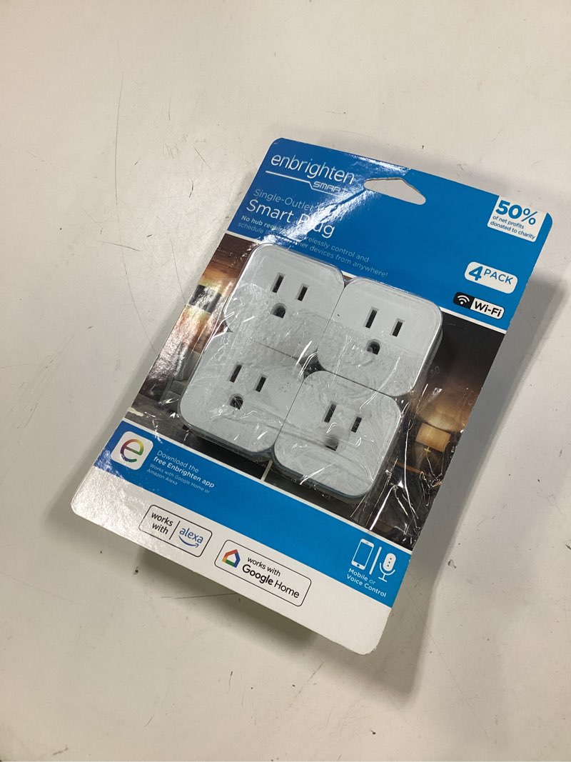 Condition photo showing Good Condition for enbrighten 125-volt 4 -outlet indoor smart plug 4 -pack