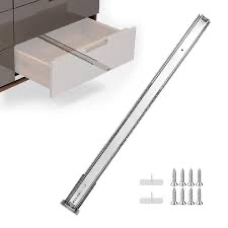 homdiy 2 Pcs 22 Inch Bottom Mount Centered Drawer Slides for Cabinet and Dresser Heavy Duty Center M