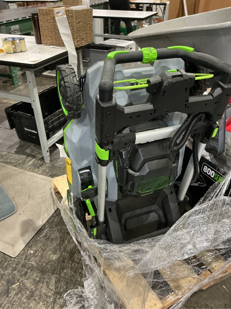Condition photo showing As Is for ego 800 series select cut with touch drive 21-in self propelled battery walk mower