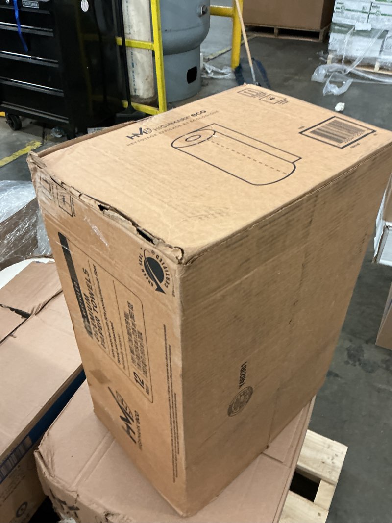 Condition photo showing New/Like New for highmark eco 2-ply premium paper towels, 9" x 11", 100% recycled, 250 sheets per roll, pack of 12 rolls