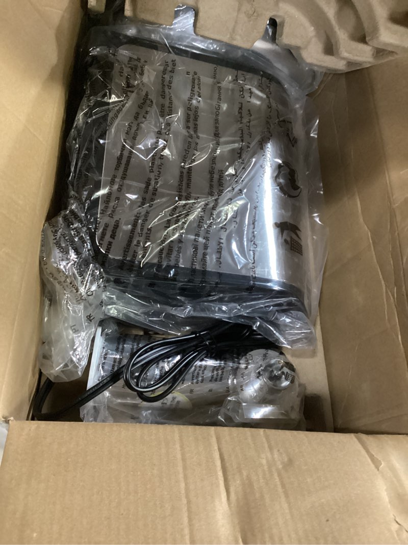 Condition photo showing New/Like New for electric meat grinder, sausage stuffer with 3 sausage tubes, 2 blades, 3 plates, 3200w max, meat grinder heavy duty for home kitchen use, stainless steel (black)
