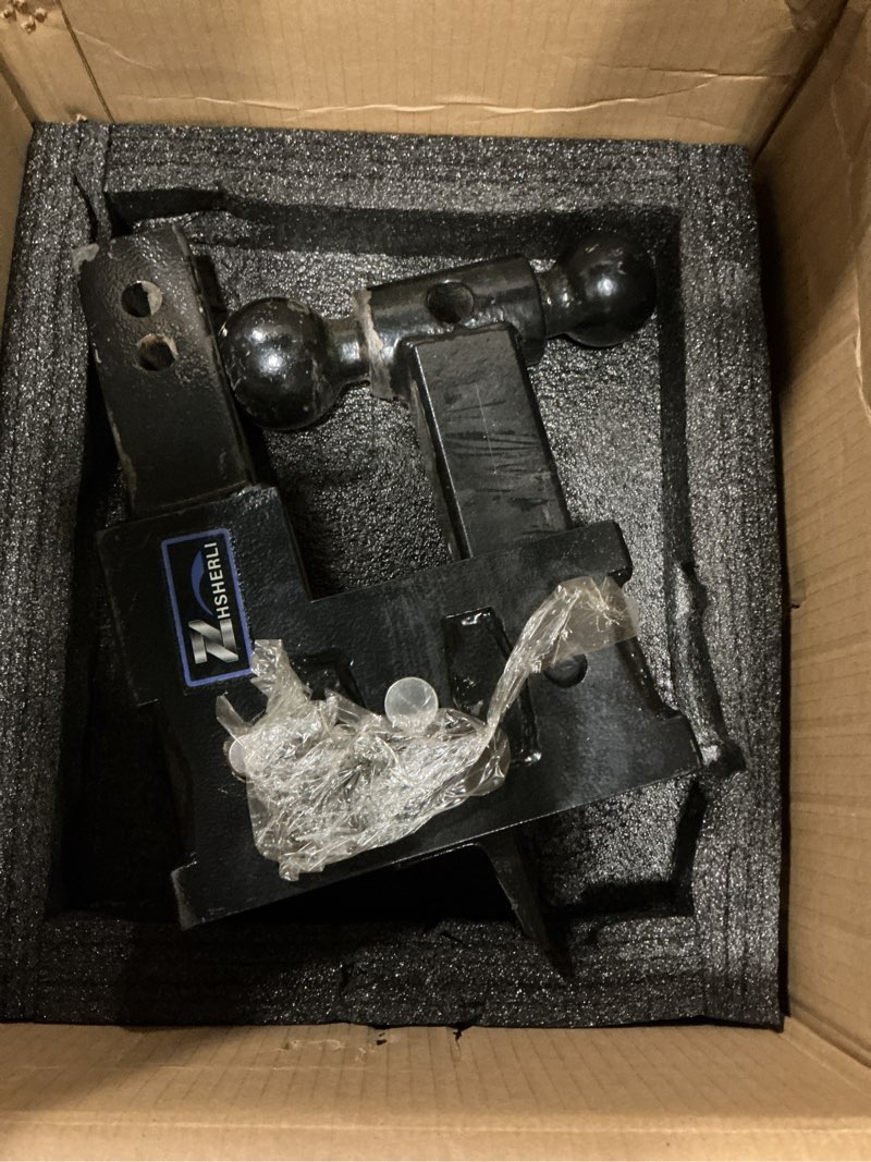 Condition photo showing Good Condition for adjustable tow hitch fits 2" receiver, trailer hitch with 5" drop/rise, dual ball mount (2-5/16" & 2"), 8,000 lbs towing capacity, drop hitch for trucks with pintle lock & hitch pin lock 5" drop hitch 8,000 lbs towing capacity