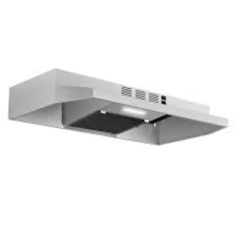 30 inch stainless steel under cabinet range hood, slim kitchen vent hood ducted/ductless convertible with 2 speed exhaust fan, 3-layer aluminum filters,led lights