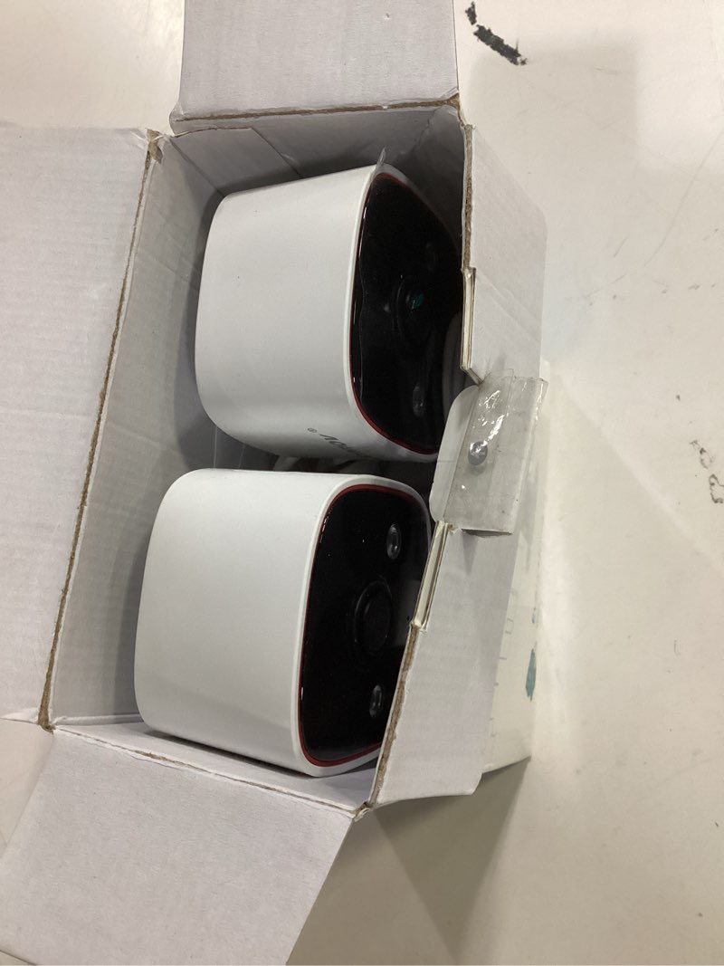 Condition photo showing Good Condition for jennov 2k wifi security camera indoor/outdoor, plug-in home surveillance cam with color night vision, human motion detection, 2-way audio, ip66 waterproof, baby & pet monitor, 5g/2.4g 2pcs outdoor camera