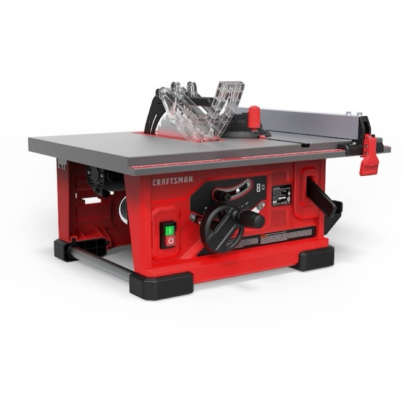craftsman 8.25-in 13-amp 120-volt corded portable benchtop table saw