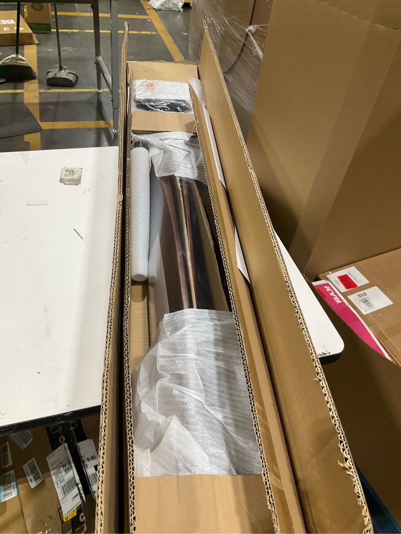 Condition photo showing New/Like New for 72 inch ceiling fan no light, quiet reversible dc motor wood ceiling fan without light, 3 blades large modern ceiling fan with remote control for outdoor indoor farmhouse patios dark walnut & black 72 inch