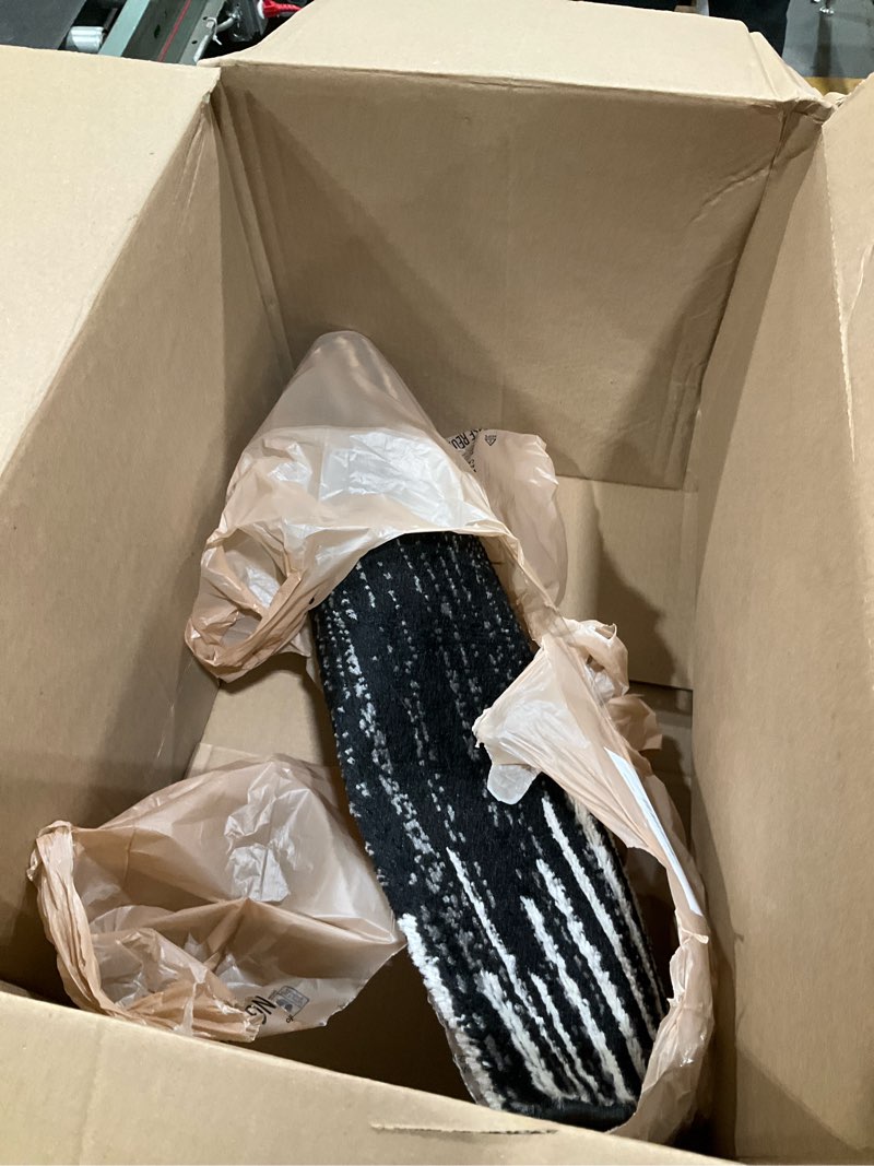 Condition photo showing Good Condition for Rugshop Bohemian Stripe Stain Resistant High Traffic Living Room Kitchen Bedroom Dining Home Office Area Rug 2' x 3' Black Black 2' x 3' (Rectangular)