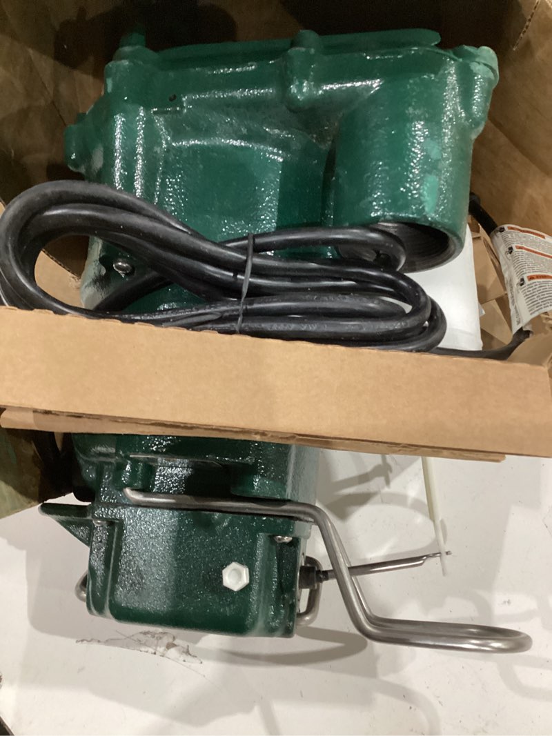 Condition photo showing Good Condition for zoeller m98 flow-mate sump pump - 1/2 hp - cast iron - led power plug - high flow - vortex impeller - stainless steel hardware - factory tested and float operated - submersible sump pump - 115v green submersible,sump pump