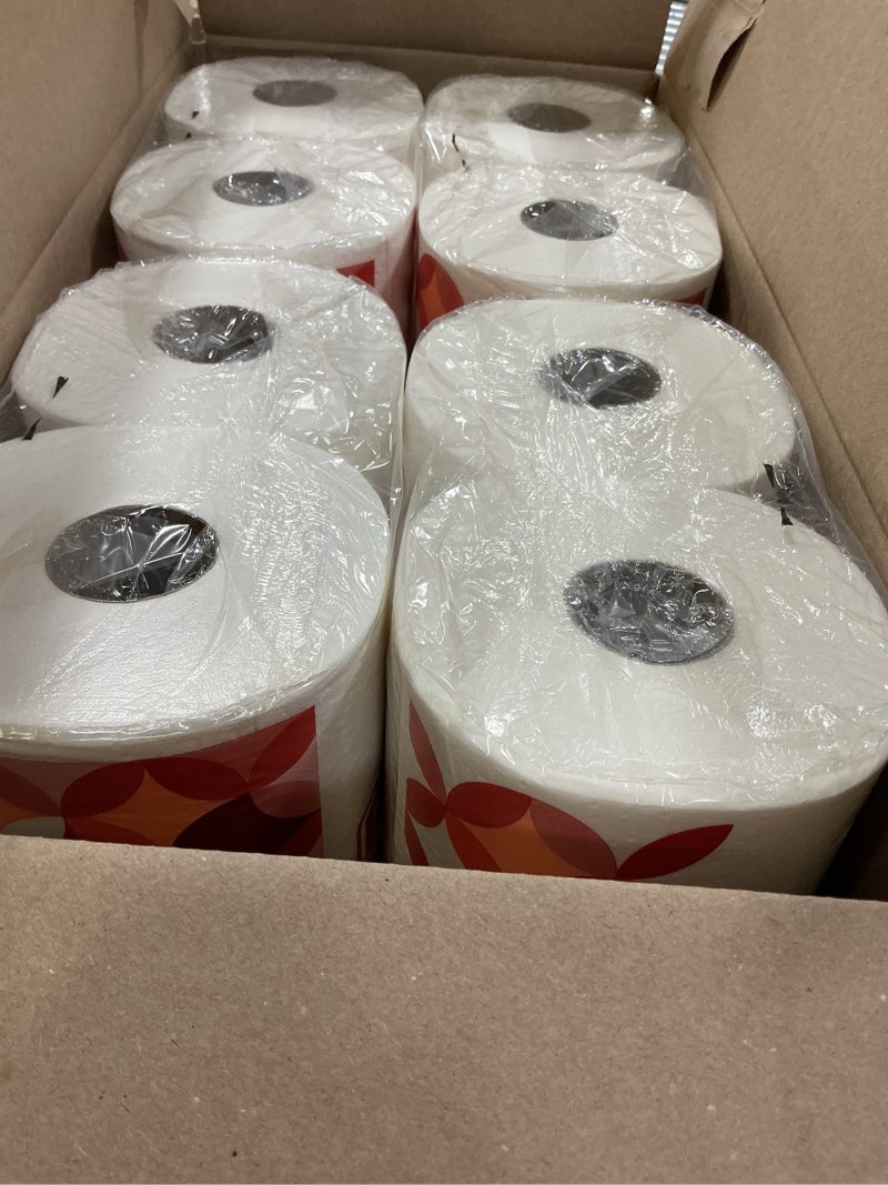 Condition photo showing New/Like New for amazon brand - presto! ultra-strong 2-ply toilet paper, 24 mega rolls = 120 regular rolls, 308 sheets per roll, unscented