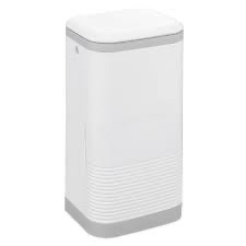 Navaris 16L Nappy Bin - Diaper Pail for Baby Nappies Disposal with Rubber Seal One-Touch Lid and Child Safe Lock Plus 11m Bags Liner Roll - White Grey