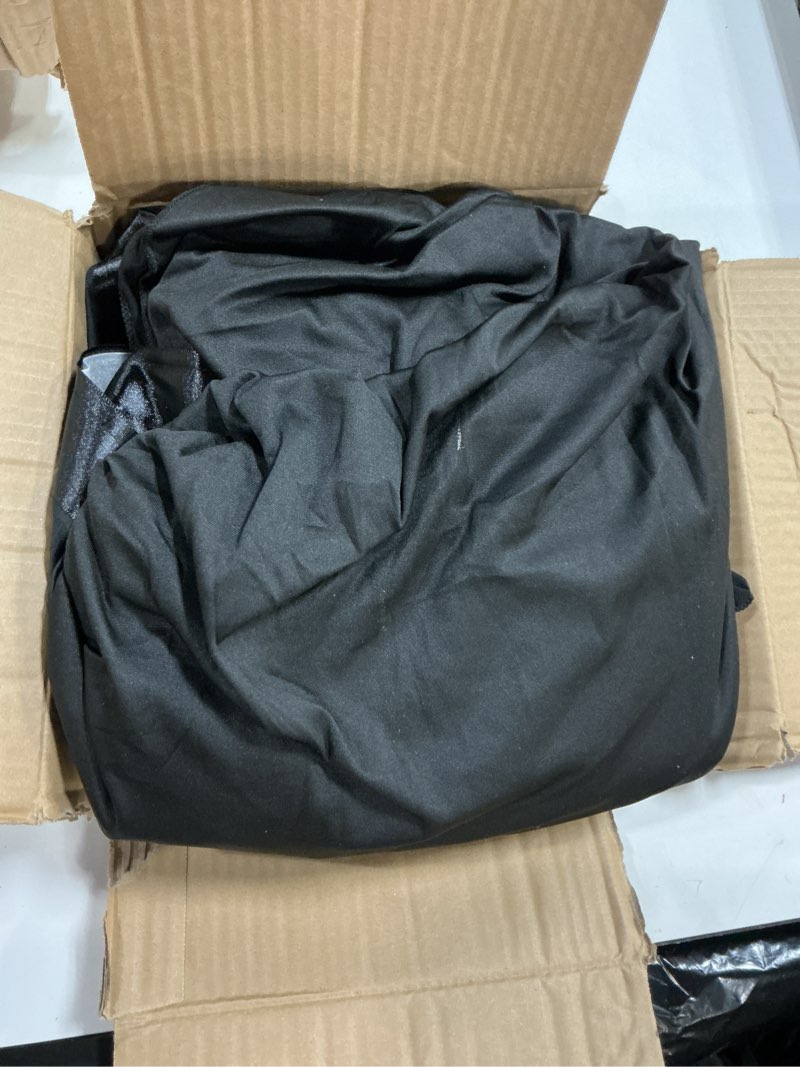 Condition photo showing Good Condition for willinglong 16 ft x 16 inch black stage skirting portable stage skirt cloth shirred pleat cover for wedding platform black 16 ft x 16 inch
