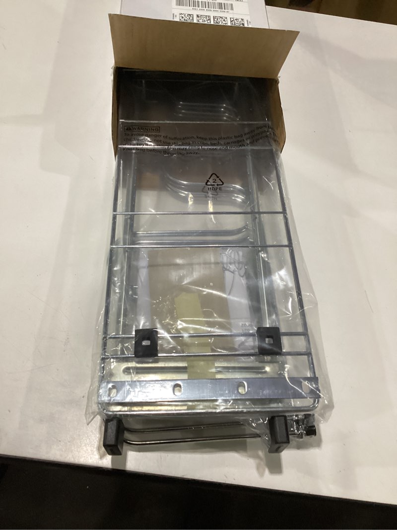 Condition photo showing Good Condition for lynk professional® pull out pot lid and cookie sheet organizer rack for cabinet - lifetime ltd. warranty - sliding kitchen organizers – pans, pots, lids, and tray storage - 7.25 wide x 21 inch, chrome