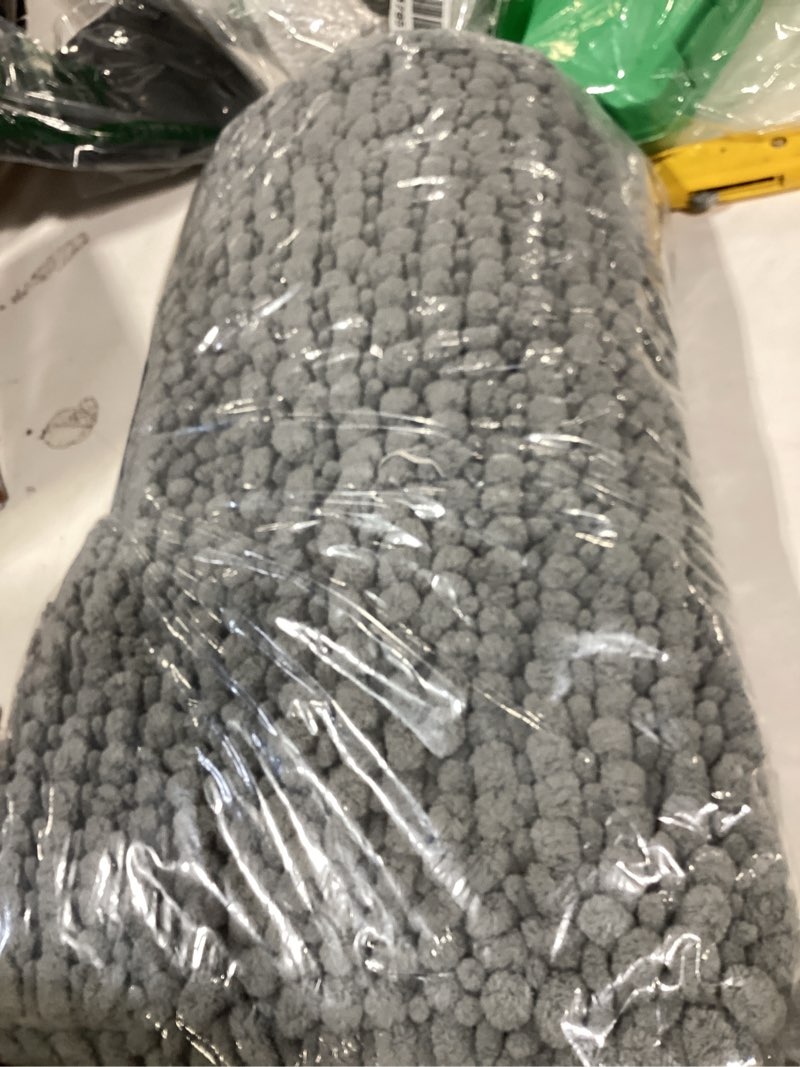 Condition photo showing New/Like New for olanly thick bathroom rugs 30x20, extra soft absorbent chenille bath rugs, rubber backing, machine wash dry, bath mats for bathroom floor, tub and shower, home decor accessories, grey