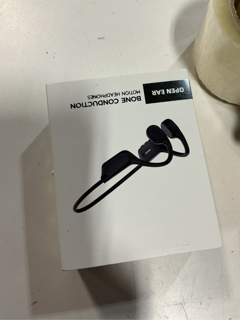 Condition photo showing New/Like New for swimming headphones-bone conduction headphones, ip68 waterproof built-in mp3 player 32g memory, underwater swimming bluetooth v6.0 headset, wireless open earphones, for running, cycling (black) x9-1