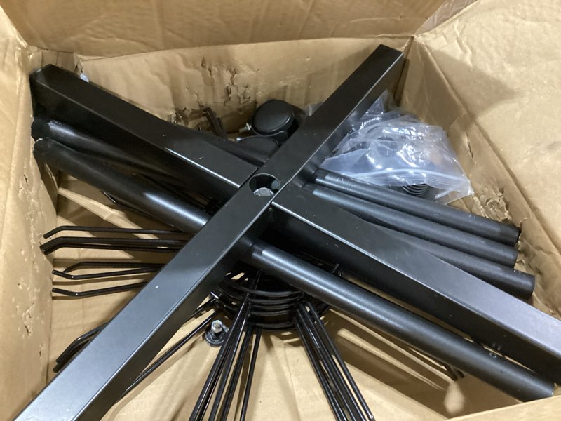 Condition photo showing Good Condition for 7-tier rotating display rack, 360° heavy-duty spinning merchandiser for retail stores & showrooms, movable floor gondola for clothing, shoes & accessories