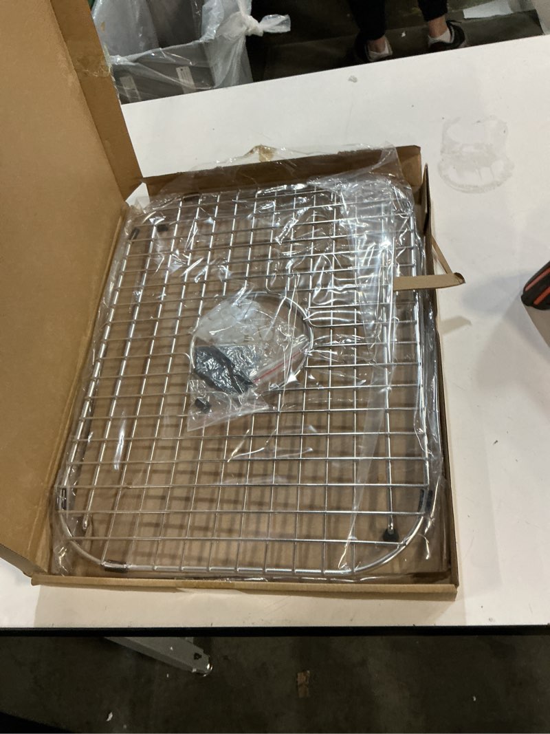 Condition photo showing New/Like New for serene valley sink grid 18-1/8" l x 13-3/8" w, centered drain with corner radius 3-1/2", ndg1813c