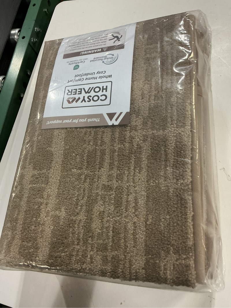 Condition photo showing New/Like New for cosy homeer kitchen rugs non slip washable 24"x36"+24"x60",absorbent soft kitchen mats for floor,polyester kitchen runner rug sets of 2,kitchen floor mats for sink mat,hallway,laundry,taupe taupe 24"x36"+24"x60"
