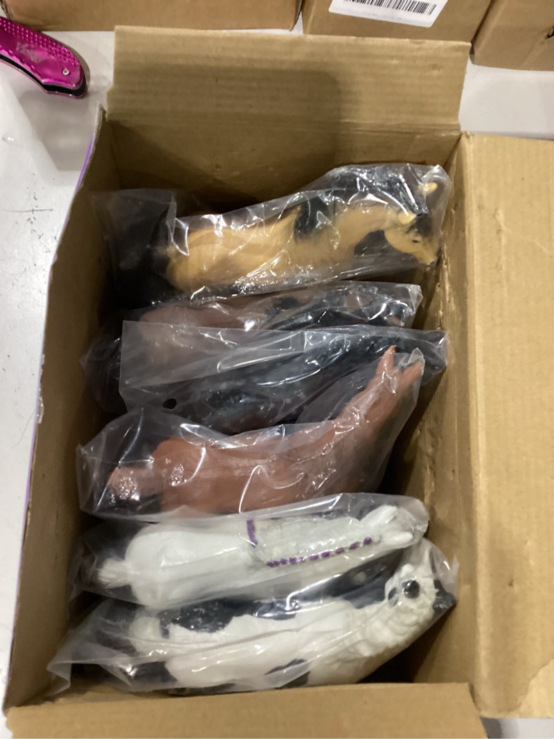 Condition photo showing Good Condition for 6pcs 6" large horse figurines animal toys for kids, realistic plastic farm animal figurines toys for toddlers, horse party favors birthday gift cake toppers for boys girls