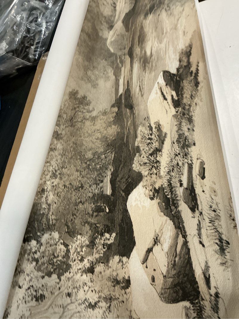 Condition photo showing As Is for viyyiea extra large canvas wall art, 36x54 inch neutral vintage landscape wall decor, minimalist mou
