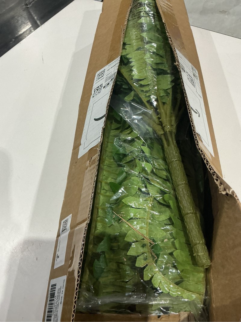 Condition photo showing Good Condition for forest prince 45" fake ferns, realistic large artificial bush plants, 2 artificial boston ferns with 59 fronds for outdoors planter indoor home garden porch decor green