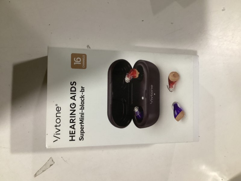 Condition photo showing Good Condition for vivtone supermini hearing aids, pair, tm-sb-bro