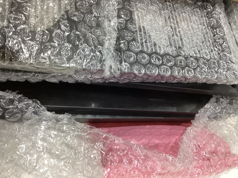 Condition photo showing Good Condition for Jolitac Corner Bread Box - Farmhouse Vintage Style Solid Wood Bread Storage with Wavy Acrylic Door Panel Large Capacity Double Layer Countertop Organizer for Homemade Bread Baguette & Pastries Keeper Bamboo