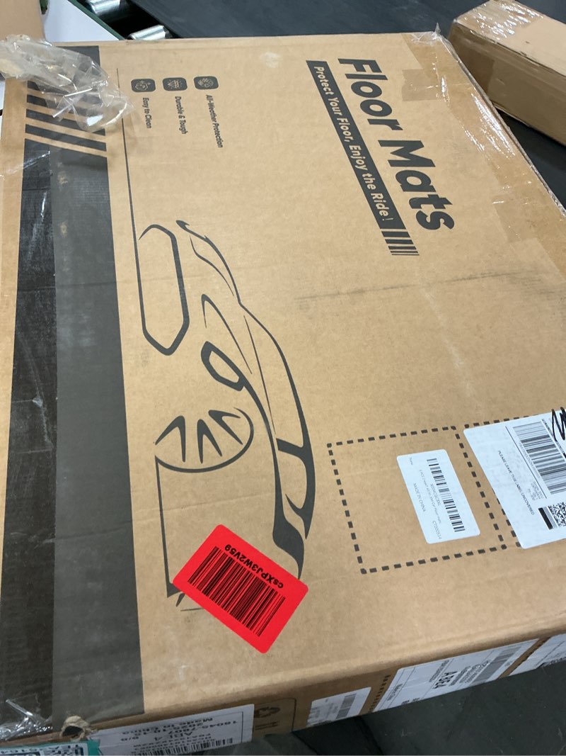 Condition photo showing Good Condition for 3 PCS CreekT All Weather Floor Mats for Chevy Silverado Crew Cab & for GMC Sierra 1500 2014-2018; 2500/3500 HD 2015-2019 Crew Cab, Waterproof TPE Rubber OEM Car Floor mats