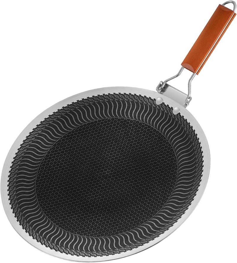 DELARLO Tri-Ply Stainless Steel Nonstick Crepe Pan,Round Griddle Pan,15 Inch Para Tortillas Pancake 