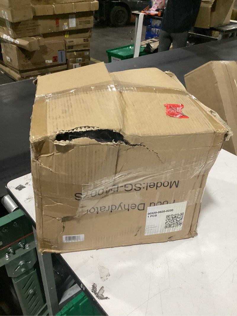 Condition photo showing As Is for Food Dehydrator Machine for Jerky Beef: TINANA Stainless Steel Food Dryer for Meat - Digital Food Dehydrater for Fruit Herbs gray