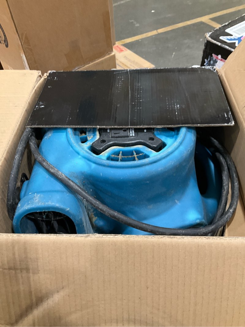 Condition photo showing As Is for XPOWER P-230AT Mini Mighty 1/4 HP 925 CFM Centrifugal Air Mover, Carpet Dryer, Floor Fan, Blower, Stackable, Daisy Chain, for Water Damage Restoration, Janitorial, Plumbing, Home Use