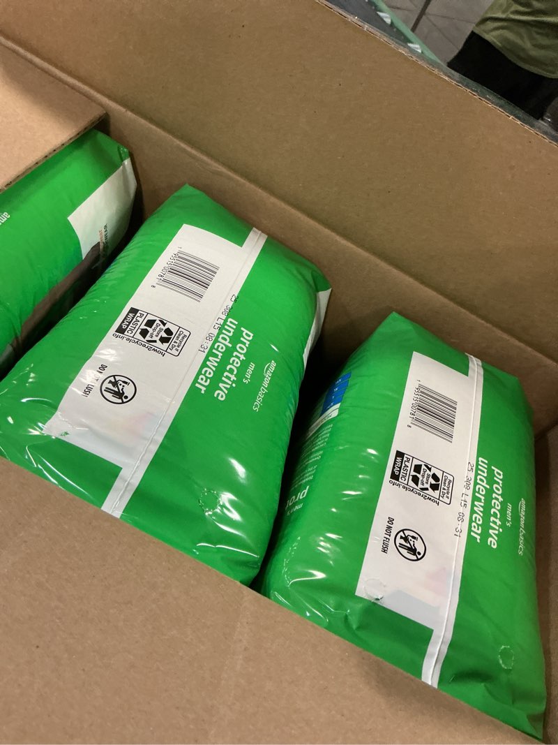 Condition photo showing Good Condition for Amazon Basics Incontinence Underwear for Men, Maximum Absorbency, X-Large, 48 Count (3 Packs of 16) X-Large 48