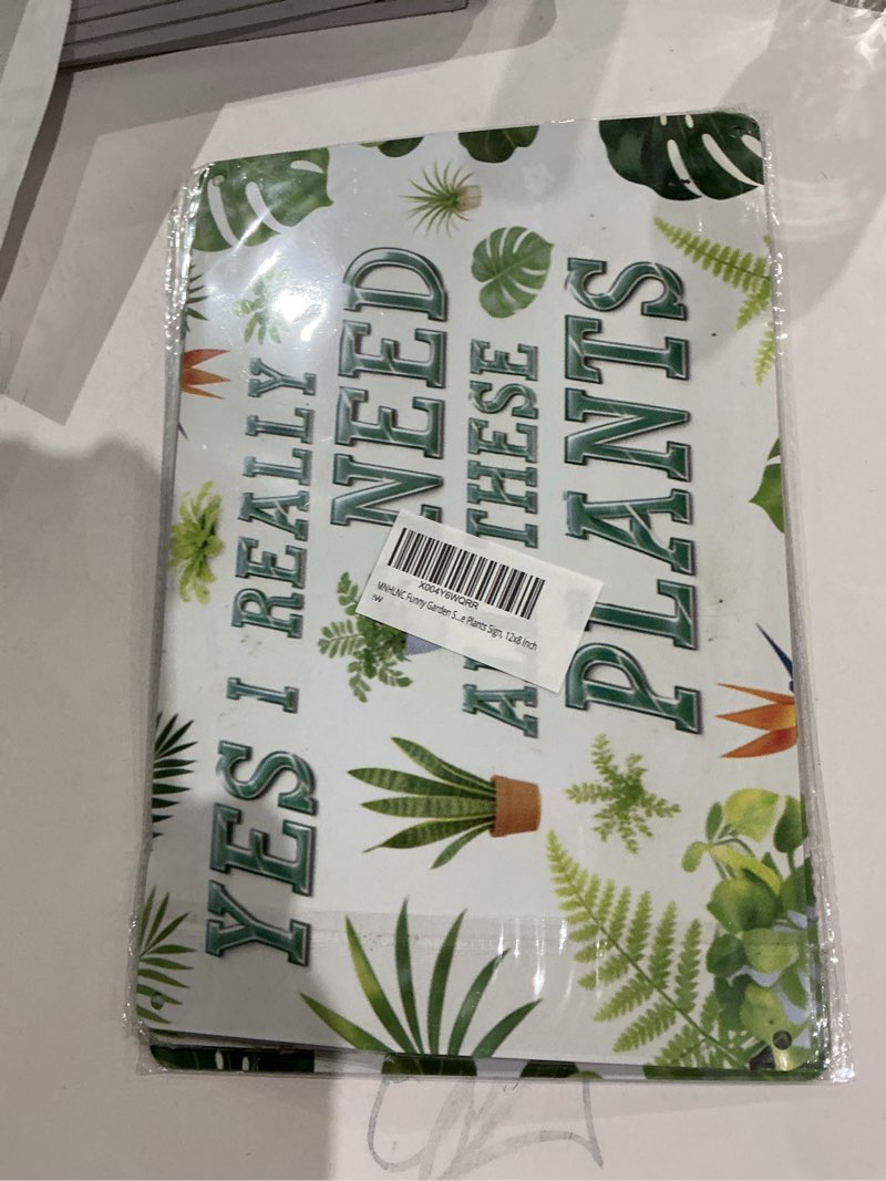 Condition photo showing Good Condition for mnhlnc funny garden s...e plants sign, 12x8 inch  w