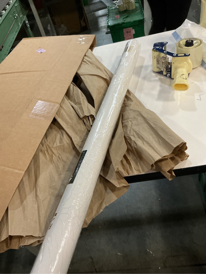 Condition photo showing New/Like New for Pure White Plastic Table Cover Protector, 36\" x 60\" Waterproof Easy Flat PVC Desk Pad Mat, 1.5mm Thick Rectangle Vinyl Table Top Protector for Dining Room Table, Office, Dresser 30\" x 60\" White