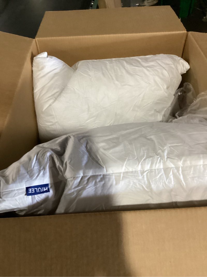 Condition photo showing As Is for miulee set of 2 standard throw pillows premium down alternative inserts