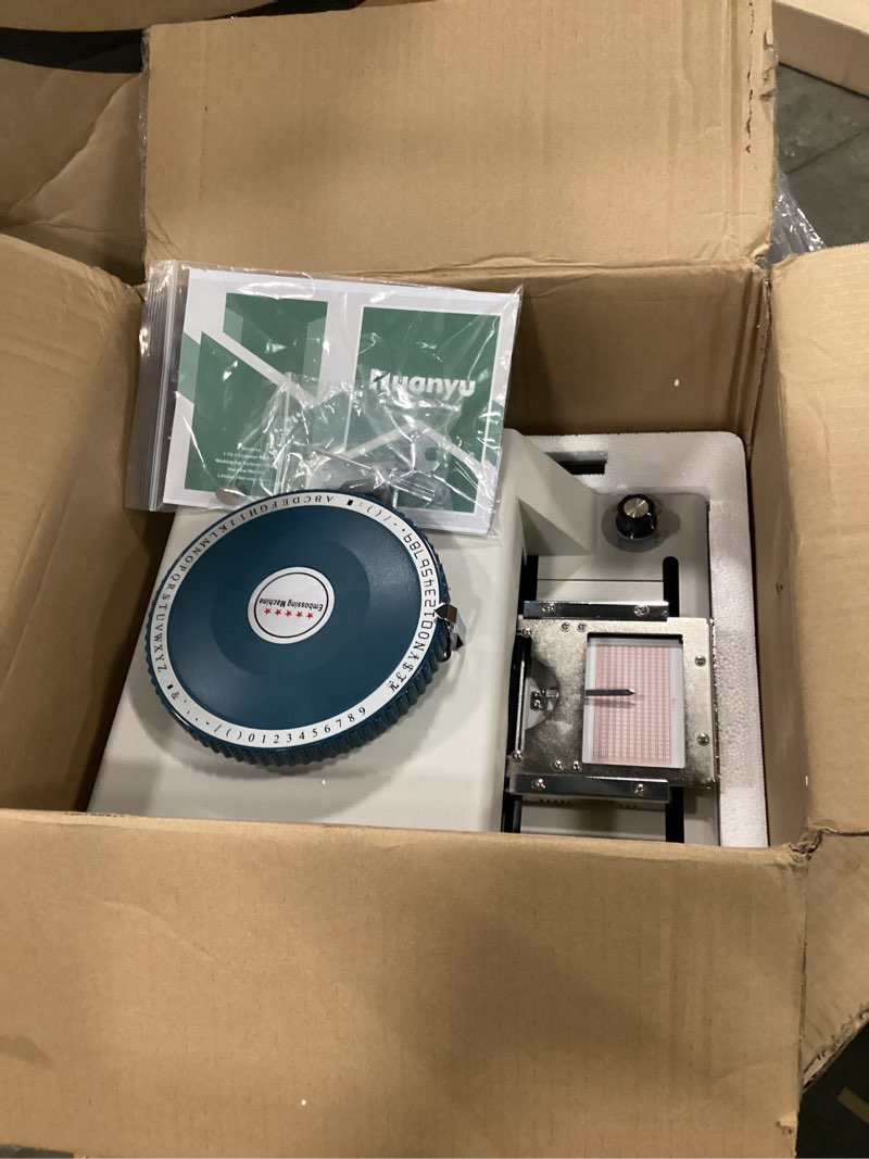 Condition photo showing New/Like New for huanyu pvc card embosser 68 characters manual embossing machine credit id vip code gift card printer letterpress stamping print machine